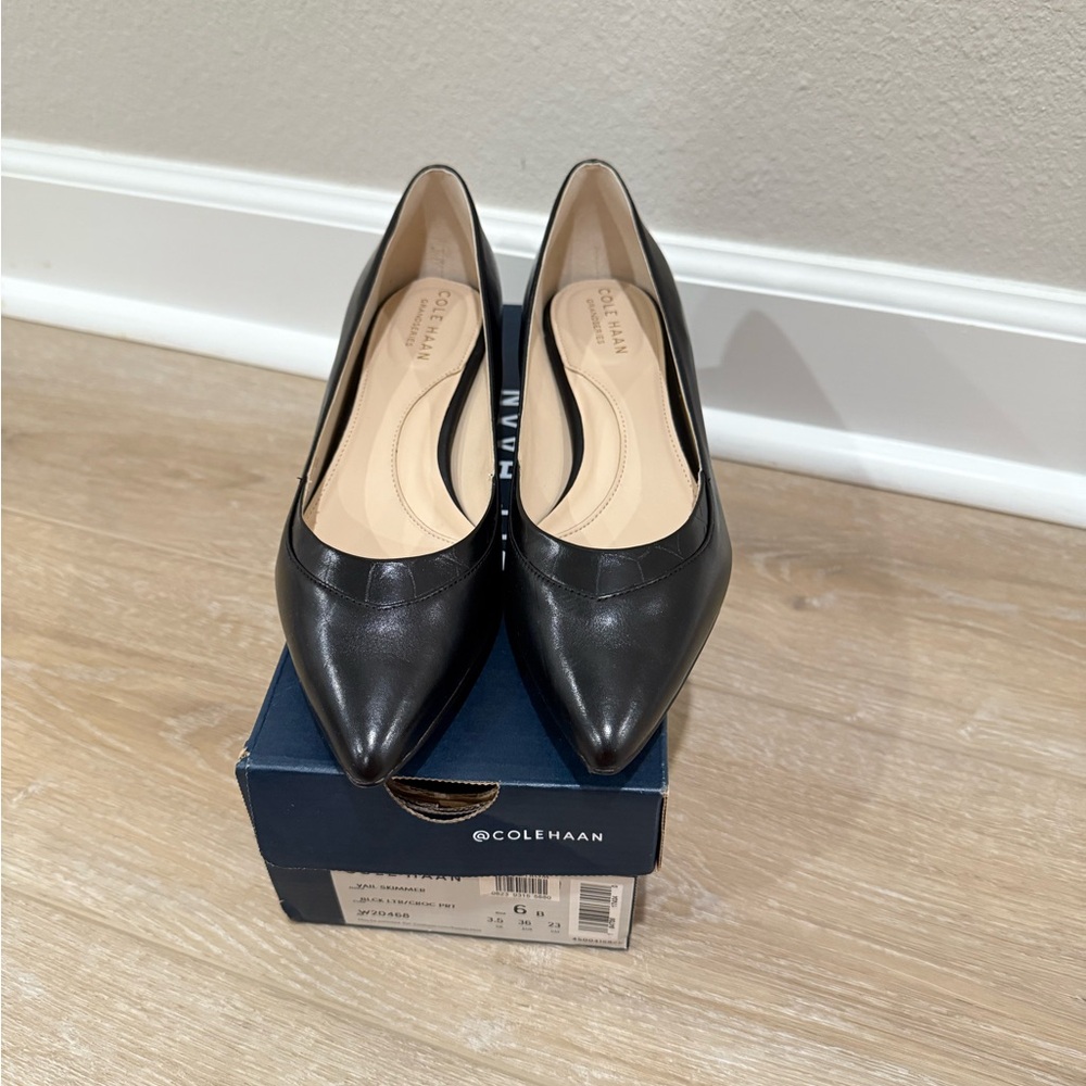 Cole Haan Black Leather Flats